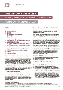 Cover der Leseprobe "Arbeitslohn gestalten – Begriff, Arten, Bewertung und Steuerpflicht" von DWS-Medien.