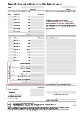 Cover der Leseprobe "Kassenabstimmung mit Zählprotokoll für Registrierkassen" von DWS-Medien.