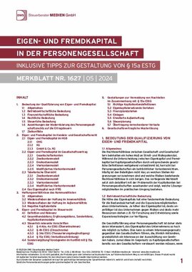 Cover der Leseprobe "Eigen- und Fremdkapital in der Personengesellschaft" von DWS-Medien.