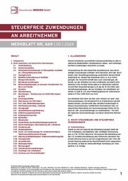 Cover der Leseprobe "Steuerfreie Zuwendungen an Arbeitnehmer" von DWS-Medien.