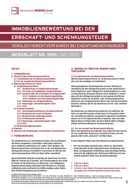Cover der Leseprobe "Immobilienbewertung bei der Erbschaft- und Schenkungsteuer" von DWS-Medien.